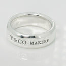 Size 7.5 Tiffany Makers Slice Ring Medium 6.7mm Band in Sterling Silver-1