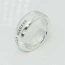 Size 7.5 Tiffany Makers Slice Ring Medium 6.7mm Band in Sterling Silver-2