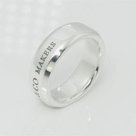 Size 7.5 Tiffany Makers Slice Ring Medium 6.7mm Band in Sterling Silver - 0