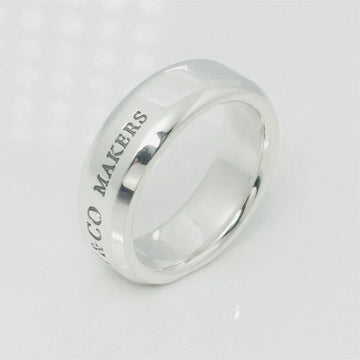 Size 7.5 Tiffany Makers Slice Ring Medium 6.7mm Band in Sterling Silver - 0