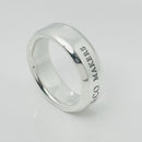 Size 7.5 Tiffany Makers Slice Ring Medium 6.7mm Band in Sterling Silver-6