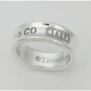 Size 5.5 Tiffany & Co 1837 Ring Concave in Sterling Silver-1