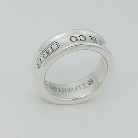 Size 5.5 Tiffany & Co 1837 Ring Concave in Sterling Silver - 0