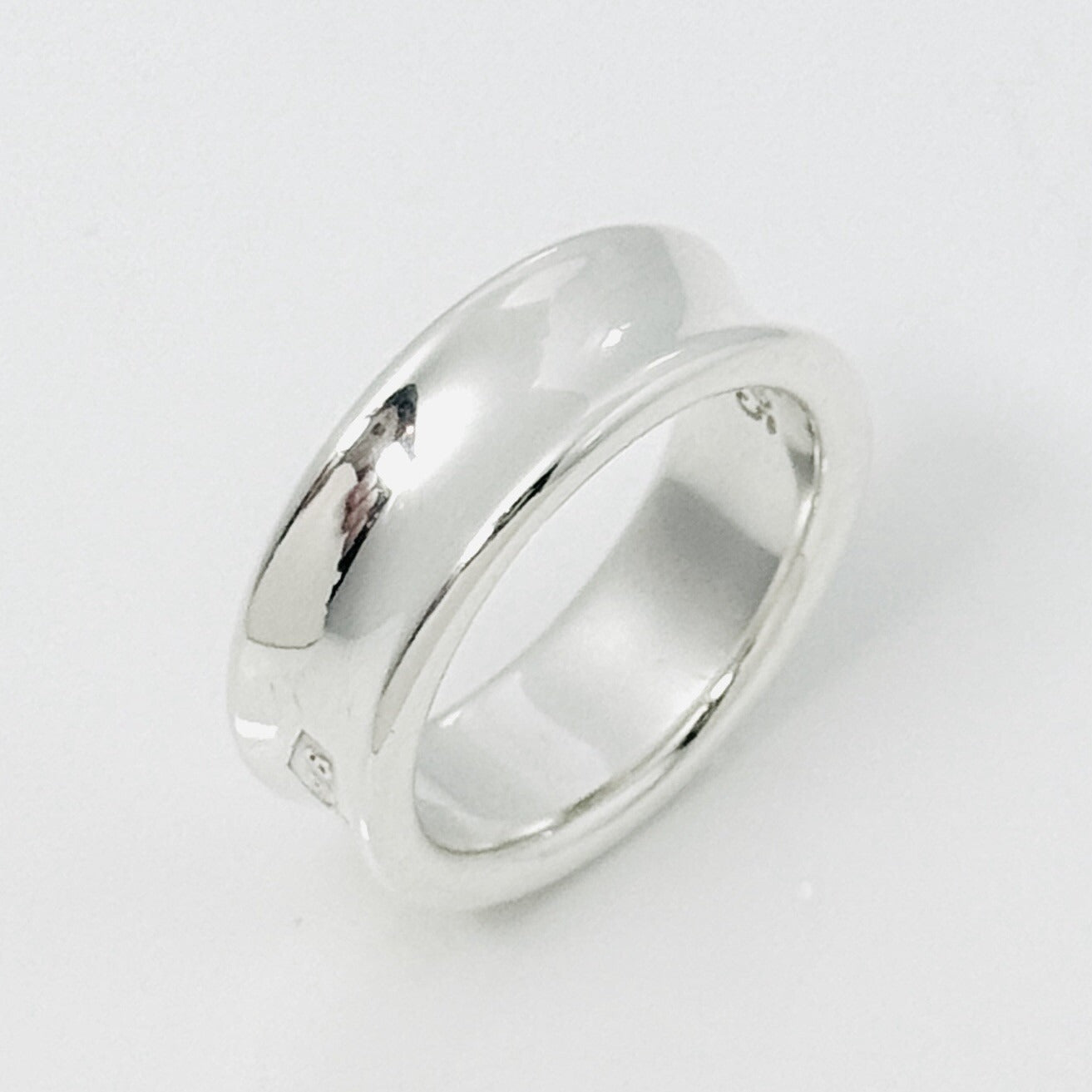 Size 5.5 Tiffany & Co 1837 Ring Concave in Sterling Silver