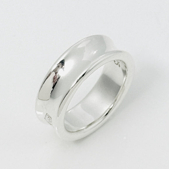 Size 5.5 Tiffany & Co 1837 Ring Concave in Sterling Silver