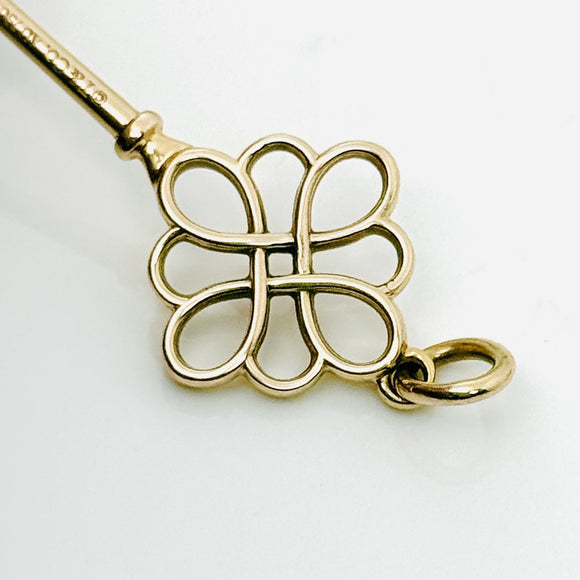 Tiffany & Co Rose Gold Celtic Knot Key Pendant 18K 750