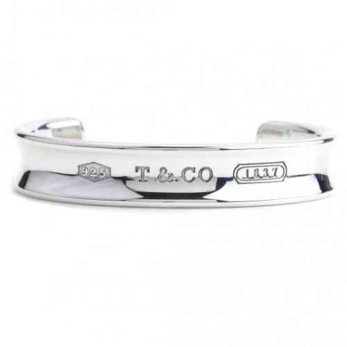 Size 6.5" Tiffany & Co 1837 Wide Cuff Bracelet in Sterling Silver