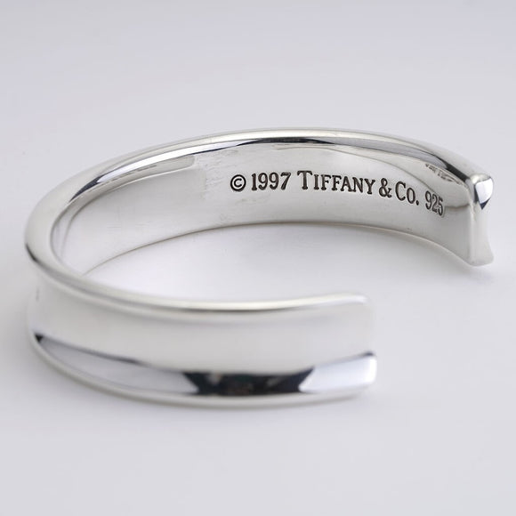 Size 6.5" Tiffany & Co 1837 Wide Cuff Bracelet in Sterling Silver