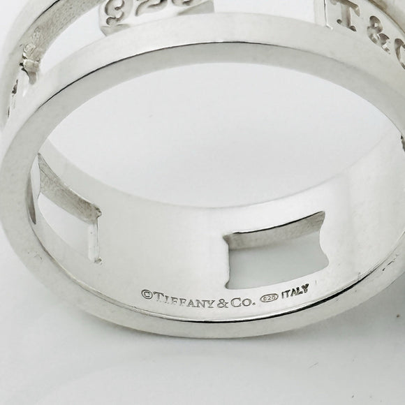 Size 12.5 Tiffany & Co 1837 Cutout Ring Stencil Open Mens Band Unisex