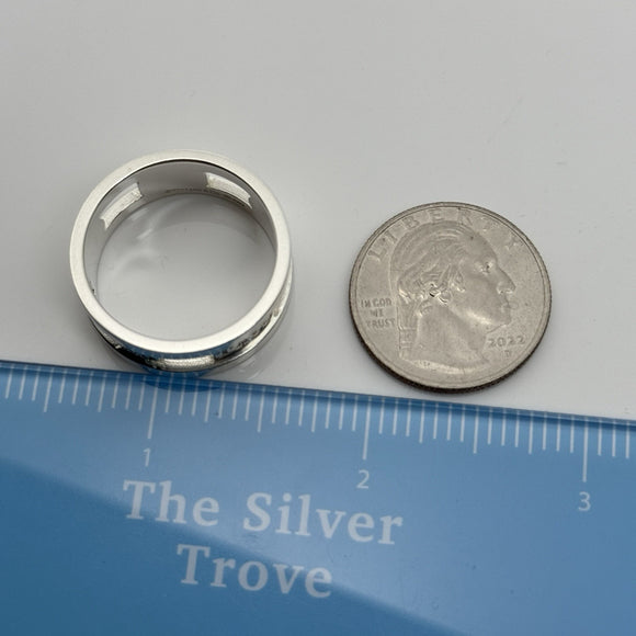 Size 12.5 Tiffany & Co 1837 Cutout Ring Stencil Open Mens Band Unisex