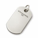 Tiffany & Co Mens Coin Edge ID Dog Tag Pendant in Sterling Silver-1
