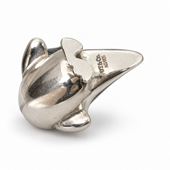 Tiffany & Co Christmas Penguin Charm or Pendant in Blue Enamel and Silver