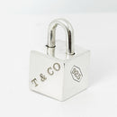 Tiffany 1837 Cube Box Square Padlock Lock Charm Pendant in Sterling Silver-2