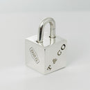 Tiffany 1837 Cube Box Square Padlock Lock Charm Pendant in Sterling Silver-3