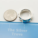 Size 7 Tiffany Groove Wide Ring Band by Paloma Picasso in  Silver Mens Unisex-6