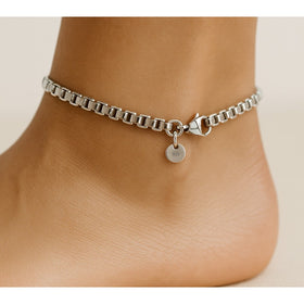 Tiffany & Co Anklet Venetian Box Link Ankle Bracelet Mens Unisex in 925 Silver