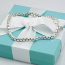 Tiffany & Co Anklet Venetian Box Link Ankle Bracelet Mens Unisex in 925 Silver-2