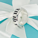 Size 6 Tiffany Atlas Ring in Black Enamel Sterling Silver-1