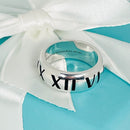 Size 6 Tiffany Atlas Ring in Black Enamel Sterling Silver-2