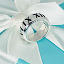 Size 6 Tiffany Atlas Ring in Black Enamel Sterling Silver-3
