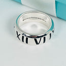 Size 6 Tiffany Atlas Ring in Black Enamel Sterling Silver-4