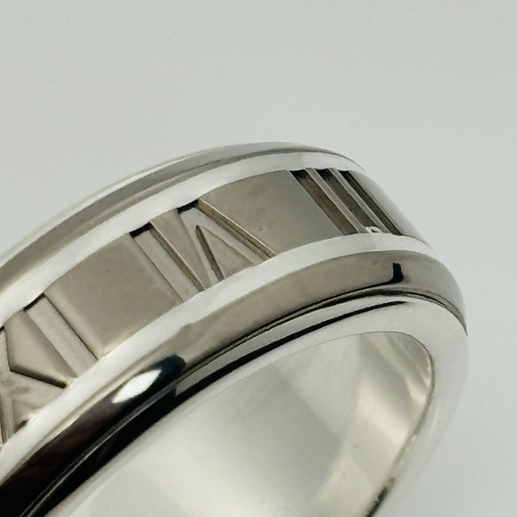 Size 13 RARE Tiffany Atlas Ring in Silver and Titanium Mens Unisex