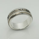 Size 13 RARE Tiffany Atlas Ring in Silver and Titanium Mens Unisex-5