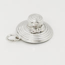 RARE Tiffany Straw Gardening Sun Hat with Bow Charm or Pendant in Silver-1