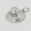 RARE Tiffany Straw Gardening Sun Hat with Bow Charm or Pendant in Silver-3