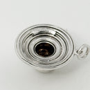 RARE Tiffany Straw Gardening Sun Hat with Bow Charm or Pendant in Silver-5