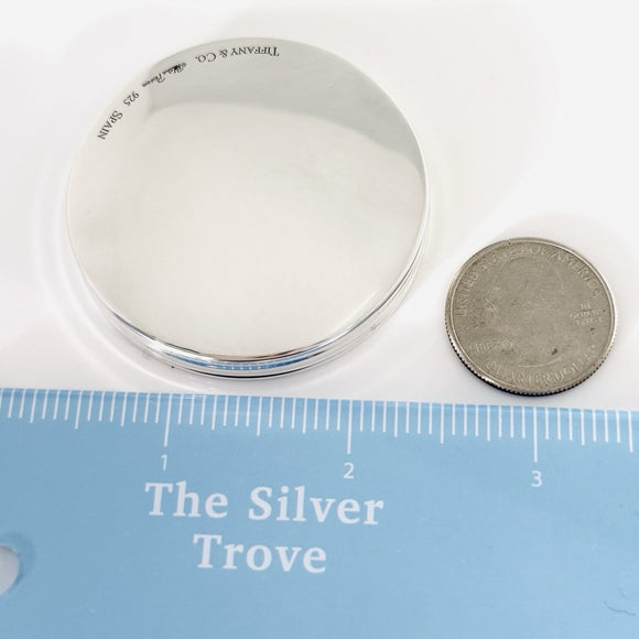 Tiffany & Co Round Compact Round Purse Mirror by Paloma Picasso Sterling Silver