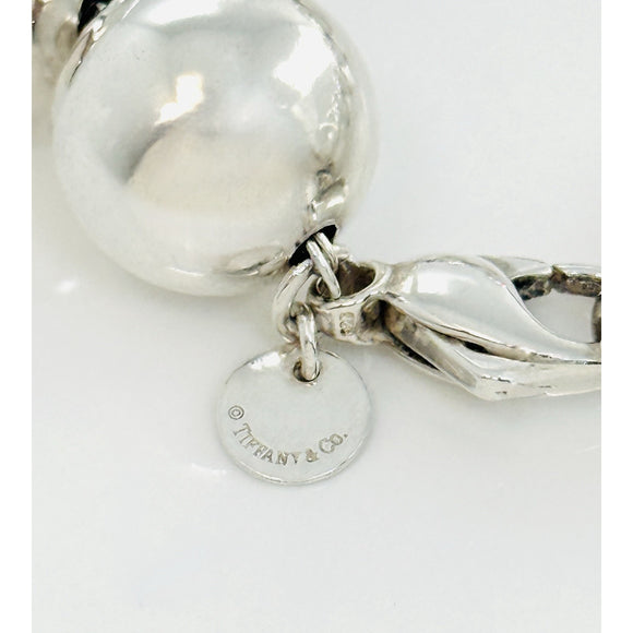 Tiffany & Co HardWear 14mm Bead Ball Bracelet Size Large in Sterling Silver