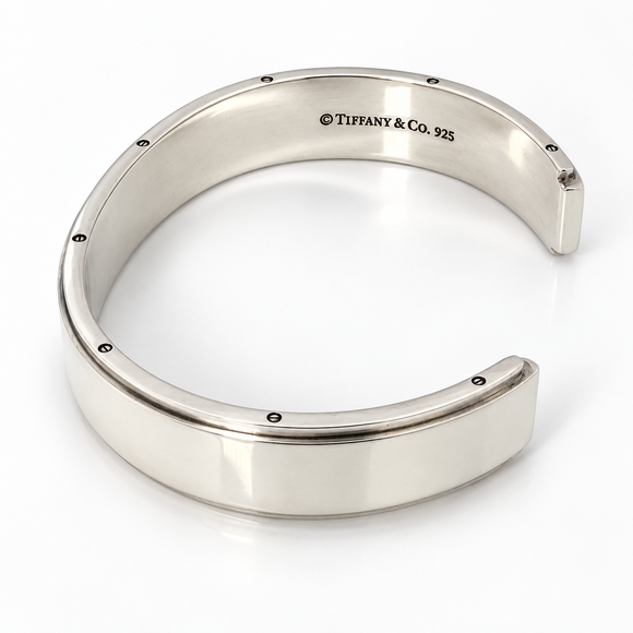 Tiffany & Co. Metropolis Cuff Bracelet in Silver Size large 7.75" Mens Unisex