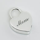 Tiffany & Co MOM Mother Heart Padlock Charm Pendant in Sterling Silver-1