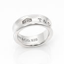 Tiffany & Co. 1837 Concave Ring Sterling Silver 925 Size 5.5 Men's Unisex Band-3