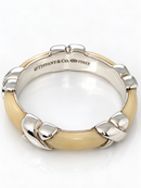 Tiffany & Co. Signature X Ring Size 9.5 in White Enamel and 925 Silver Stacking-6