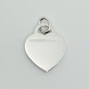 Tiffany & Co Blue Enamel Heart Tag Charm or Pendant in Sterling Silver-5