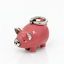 RARE Tiffany & Co Pink Enamel Pig Charm Pendant in Sterling Silver-2