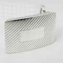 Tiffany & Co Striped ID Belt Buckle Silver Engravable Machine Turned Mens Unisex-1