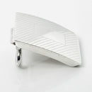 Tiffany & Co Striped ID Belt Buckle Silver Engravable Machine Turned Mens Unisex-4