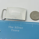 Tiffany & Co Striped ID Belt Buckle Silver Engravable Machine Turned Mens Unisex-7