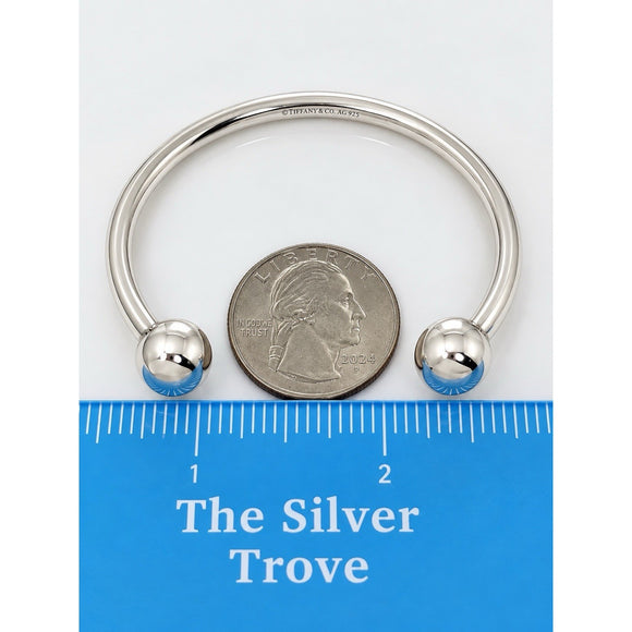Tiffany & Co. HardWear Ball End Horseshoe Cuff Bracelet Small 6" in 925 Silver