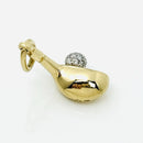 Tiffany & Co Gold and Diamond Golf Club and Ball in Yellow Gold - Charm Pendant-2