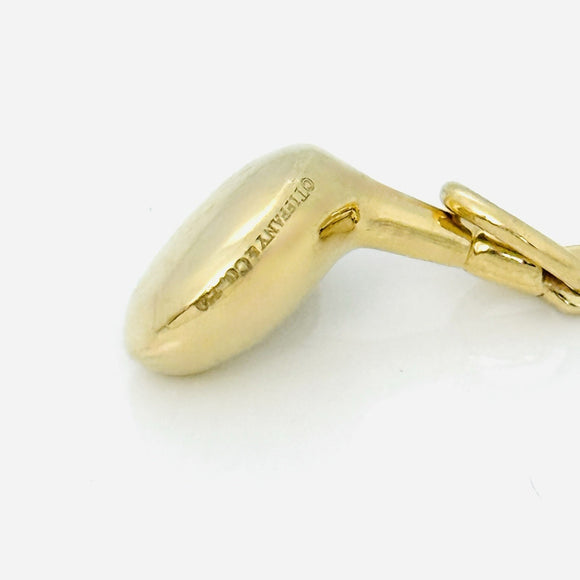 Tiffany & Co Gold and Diamond Golf Club and Ball in Yellow Gold - Charm Pendant