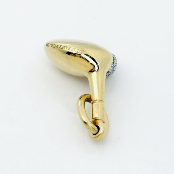 Tiffany & Co Gold and Diamond Golf Club and Ball in Yellow Gold - Charm Pendant