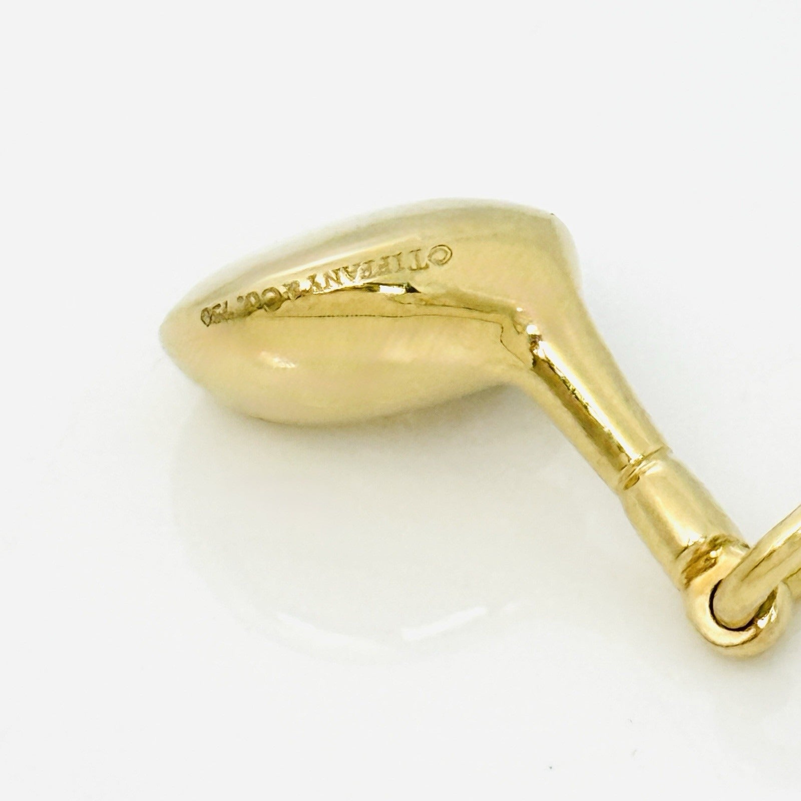Tiffany & Co Gold and Diamond Golf Club and Ball in Yellow Gold - Charm Pendant