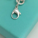 7.75” Tiffany & Co Silver Blank Heart Tag Charm Bracelet-5