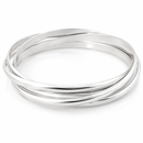 7.5" Tiffany & Co. 5 Five Band Melody Bangle Bracelet Interlocking by Paloma Picasso-3