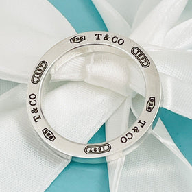 Size 9.75 Tiffany & Co Sterling Silver 1837 Concave Mens Unisex Ring