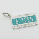 Tiffany 6-Teen Sweet 16 16th Birthday Charm or Pendant in Blue Enamel and Silver-5